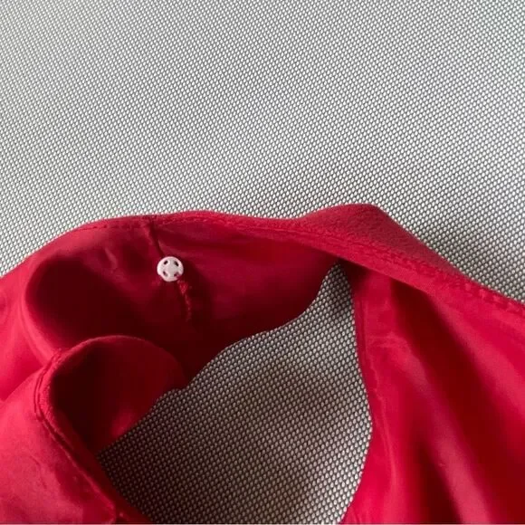 Sharagano Vintage RED Sleeveless Sexy Ruched Dress Women’s Size 10 - Picture 11 of 12